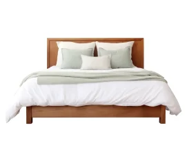 Двуспальная кровать из массива с мягким текстилем NordWood Sleep Classic